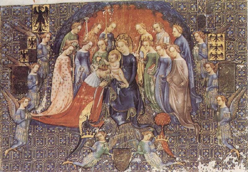 Michelino da Besozzo The Christ Child crowns the Duke France oil painting art